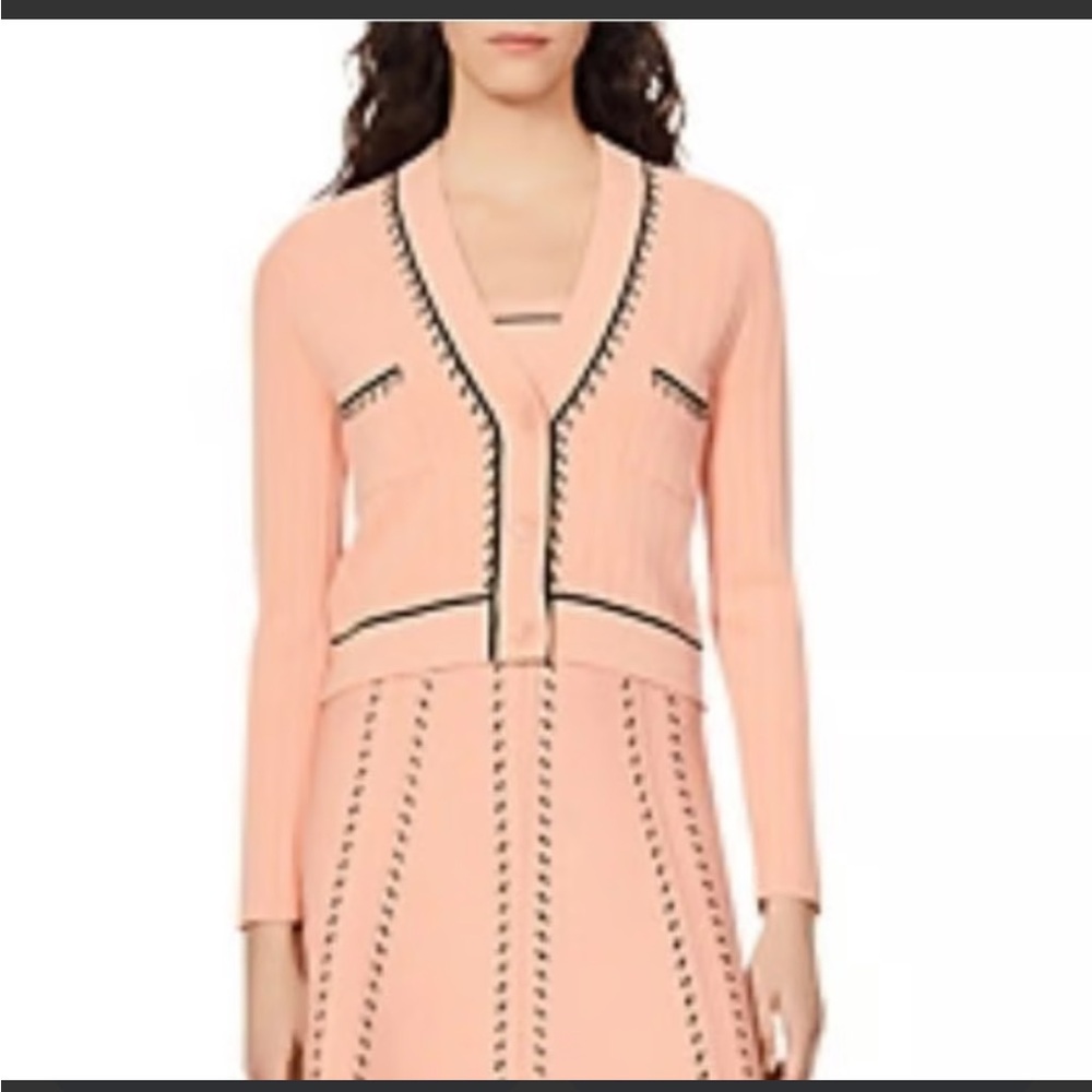 Sandro Auxane Embroidered Cardigan